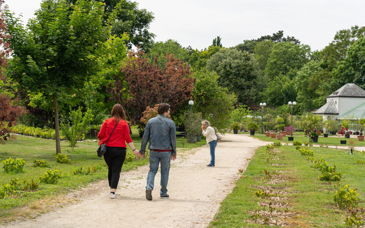Visitors to the Palm House and Bird Park belonging to the Festetics Castlen