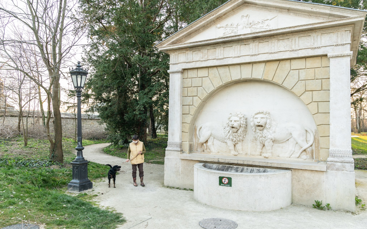 Lion Fountain in the Park of Festetics Castlen