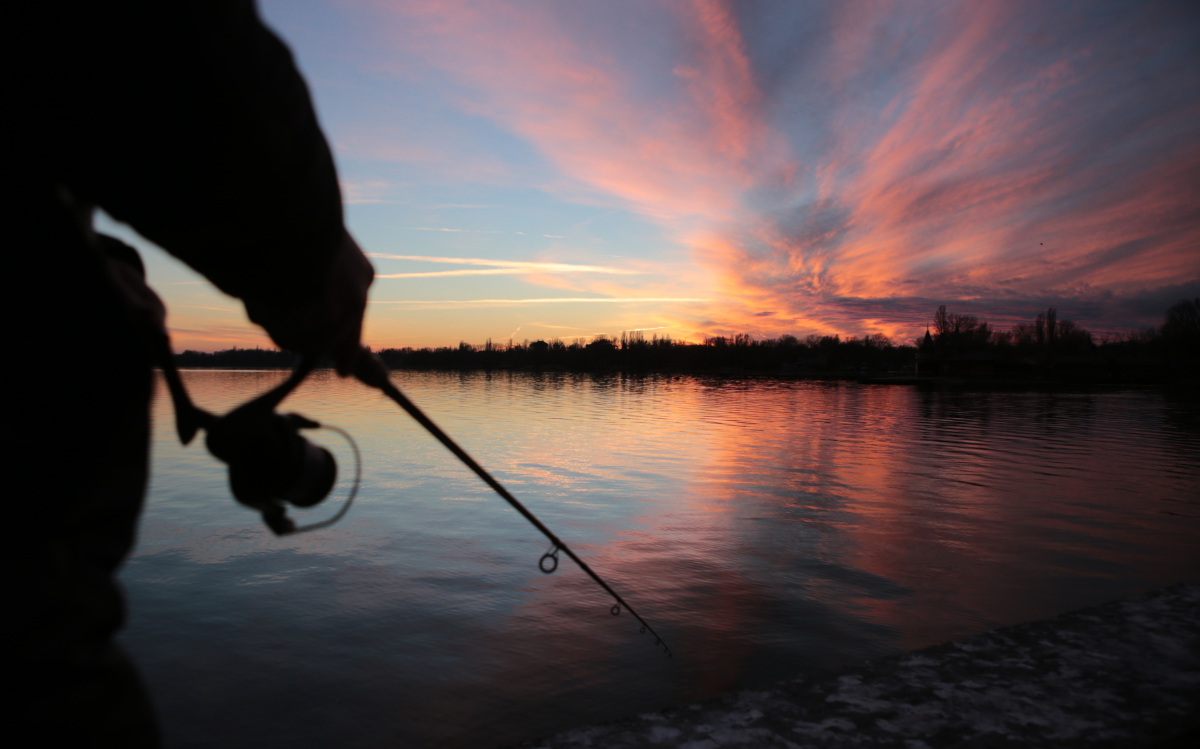 Horgászás egy nyugodt estén