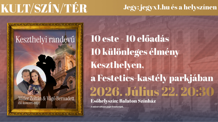 KULT/SZÍN/TÉR – Miller Zoltán és Vágó Bernadett élő koncert
