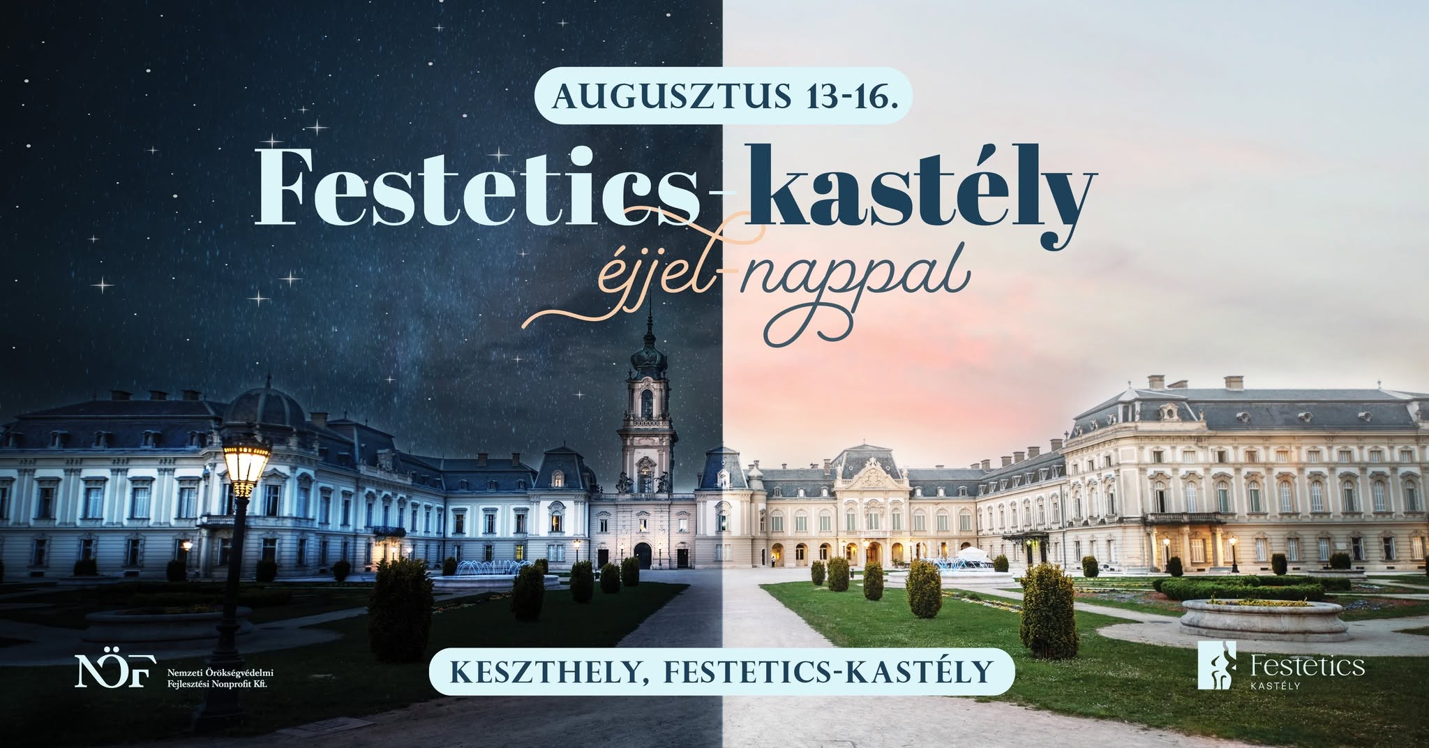 Keszthley Festetics-kastély éjjel-nappal