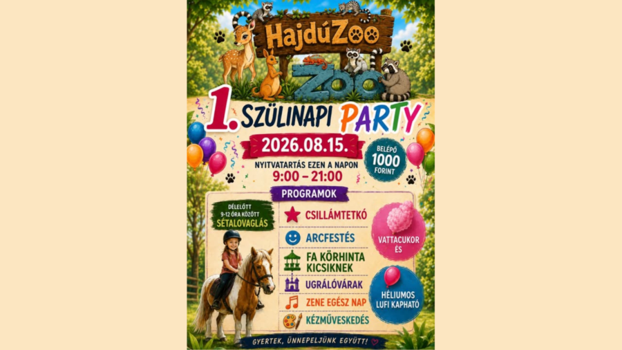 1. szülinapi party a HajdúZoo-ban