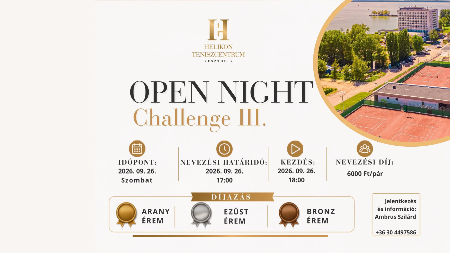 Open Night Challenge páros teniszverseny Keszthely