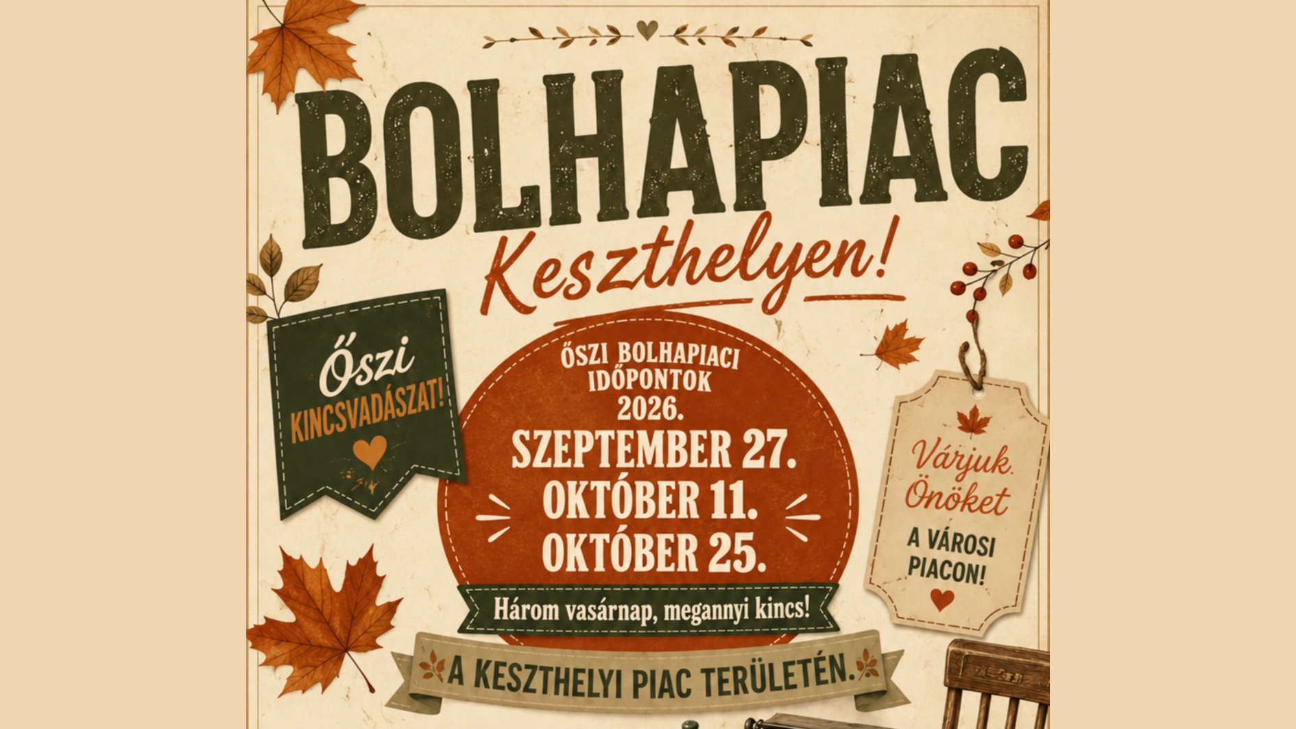 Őszi bolhapiac Keszthelyen