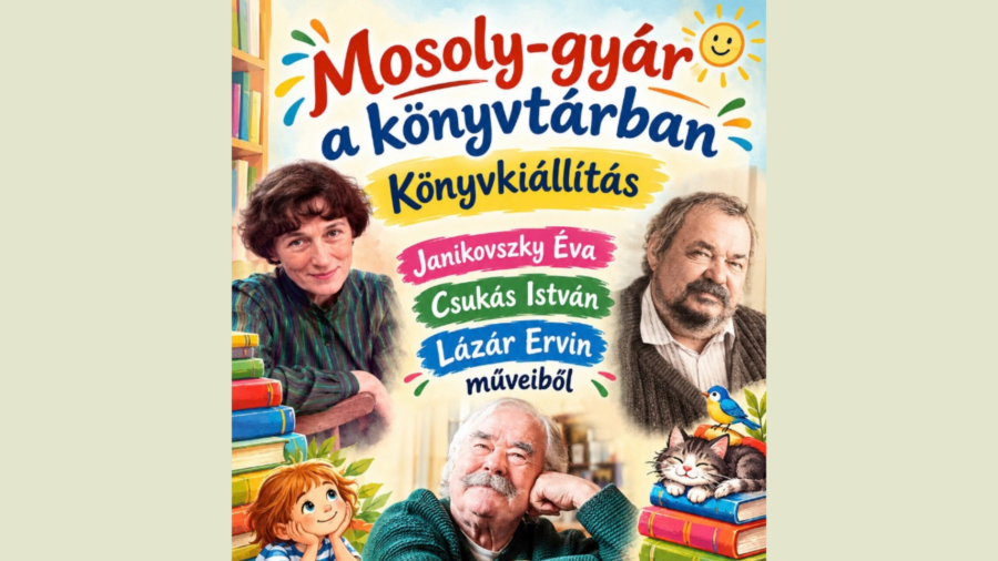 Mosoly-gyár a könyvtárban - könyvkiállítás
